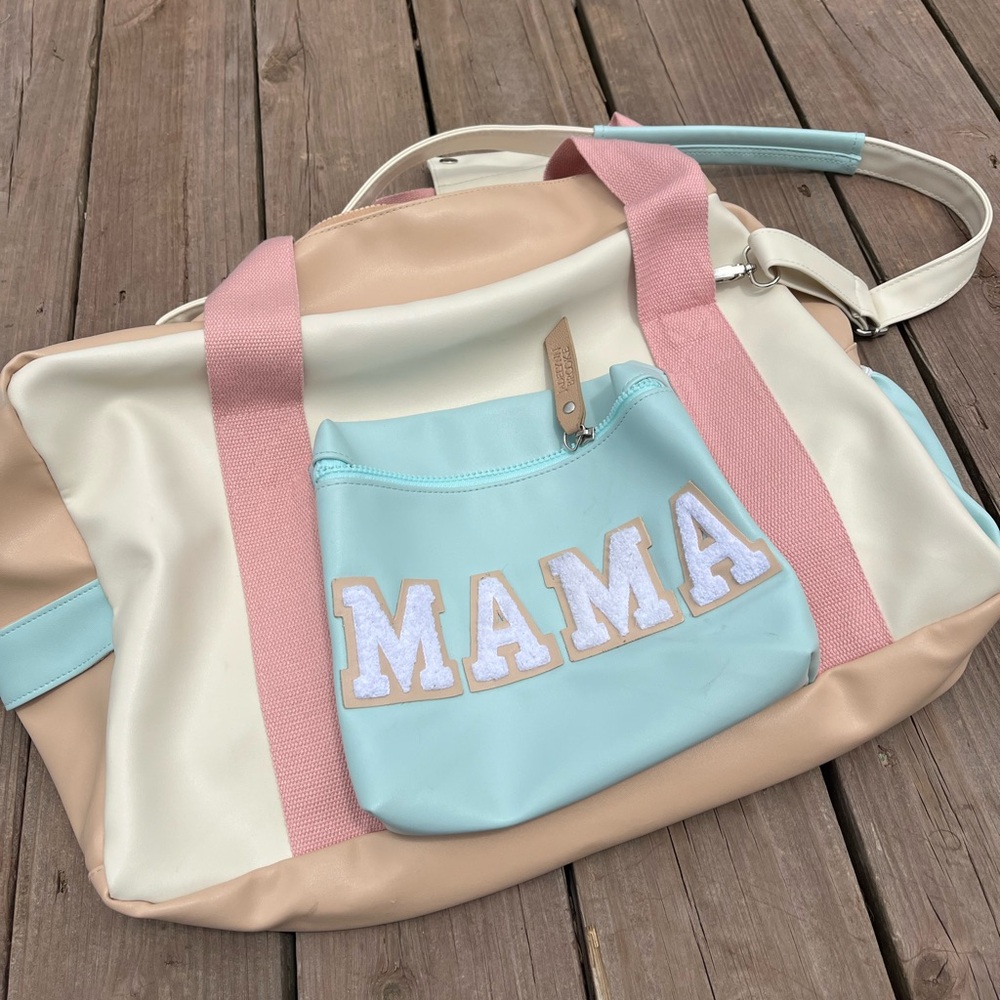 Stylish Pink and Blue Travel Bag